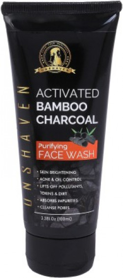 Unshaven Activated Bamboo Charcoal Face Wash For Men & Women 100 ML I Deep Cleansing & Exfoliation I Acne, Oil & Pollution Control Face Wash(100 ml)