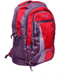 LOUIS CARON Stylish Unisex Waterproof School Bag(Red, 25 L)