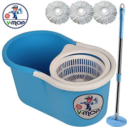 V-MOP Classic Magic Mop with 3 Heads (Blue)