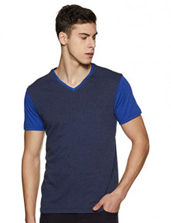 Amazon Brand - Symbol Men's Regular Fit Tshirt SS19MNTAG03A_Blue Dark Melange_L
