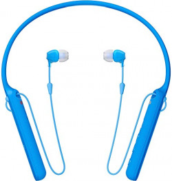 (Renewed) Sony WI-C400 Wireless Neckband in-Ear Headphone (Blue)