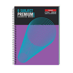 Luxor 6 Subject Spiral Premium Exercise Notebook, Single Ruled - (20.3cm x 26.7cm), 300 Pages