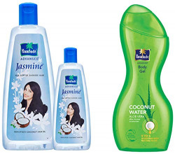 Parachute Advansed Jasmine Coconut Hair Oil, 300ml (Free 90ml) & Body Gel, Coconut Water and Aloe Vera, 250ml Combo
