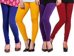 1 Stop Fashion Women's Leggings (Pack of 4) (L27RB,Y,Pu,Mn_Multicoloured_One Size)
