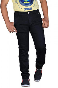 Lzard Slim Fit Black Colour Jeans