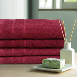 NOVAHOME Cotton 300 GSM Hand Towel(Pack of 4, Maroon)