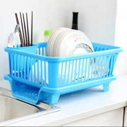 Isel Kitchen Sink Dish Drying Drainer Rack Holder Basket Organizer Utensils Tools Cutlery Rack Sink Dish Holder Basket with Tray