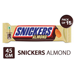 Snickers Almond Filled Chocolate, 45g (Pack of 15)