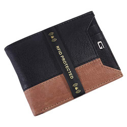 GEAR Elegente RFID Blocking Leather Wallet Black Men's Wallet (WLTEGTLTH0119)