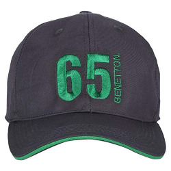 United Colors of Benetton Men's Baseball Cap (0IP6CAPBE029I-100-ST_Black_One Size)