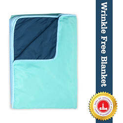 Divine Casa Solid Microfibre Blanket/Duvet Lightweight/AC Single Dohar- Blue Topaz and Dark Blue
