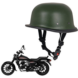 Benjoy German Style Motorbike Helmet-(Matty Green RE) for Royal Enfield Thunder Bird 350