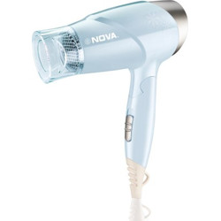 Nova Premium Silky Shine Hot And Cold Foldable NHP 8203 Hair Dryer(1400 W, Blue)