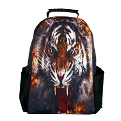 US1984 15-inch Casual Laptop Backpack Bag Printed (Tiger)