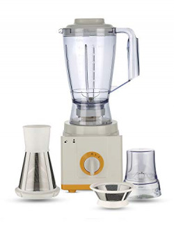 BMS Lifestyle AMR502A_Yellow 5-in-1 Food Processer, Smoothie, Wide Mouth Centrifugal Juice Extractor 2-Speed for Fruits and Vegetable with Blender, Chopper Grinder, Meat Grinder 500 W Food Processor.
