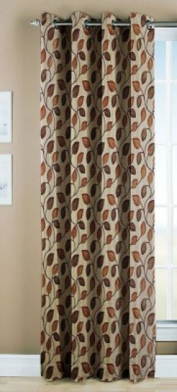 Optimistic Home Furnishing 210 cm (7 ft) Polyester Door Curtain Single Curtain(Printed, Brown)