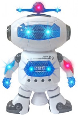 Miss & Chief Dancing Robot with Flashing Lights and Music(White)