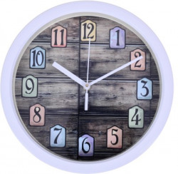 Flipkart SmartBuy Analog 27 cm X 27 cm Wall Clock(White, Brown, With Glass)