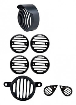 Generic (unbranded) Combo of Indicator, Eyes, Tail and Head Light Grill for Royal Enfield Classic 350 (Metal Grill)