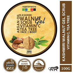 Organix Mantra Kashmiri Walnut Gel Scrub with Vitamin C & Tea Tree Oil (No Parabens/No Sulphates) 100GM