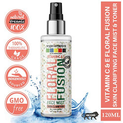 Organix Mantra Vitamin C & E Floral Fusion Face Mist & Toner, Skin Clarifying - 120ml - Clarity & Refresh