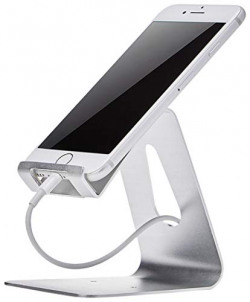 AmazonBasics Cell Phone Stand for iPhone and Android | Silver