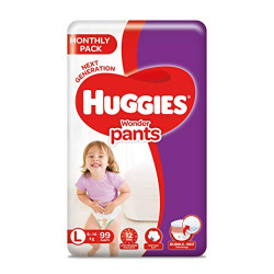 Huggies Wonder Pants Mega Jumbo Pack Large Size Diapers, 99 Count