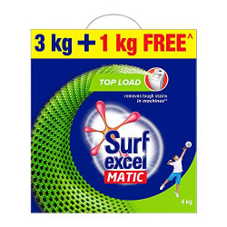 Surf Excel Matic Top Load Detergent Powder, 3 Kg + 1 kg Free