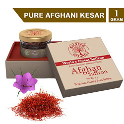 Wildvedic Naturals Pure & Organic Afghani Kesar / Saffron - 1 Gram ( Original & Premium A++ Grade Saffron Threads, Highest Quality Saffron )