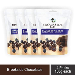 Brookside Flavored Center Chocolate - Blueberry and Acai Pouch, 4 X 100 g