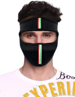 Comfy Care Black Bike Face Mask for Men & Women(Size: Free,  Balaclava)