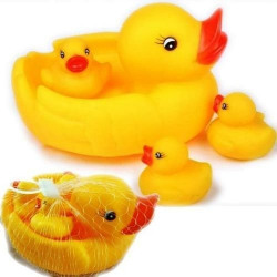 My Angel Rubber Duckies Bath Toys, Multi Color (Set of 4)