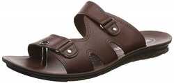 Unistar Men's Leather Hawaii House Slippers-9 UK/India (42 EU) (E-GSP_016_Brown_9)