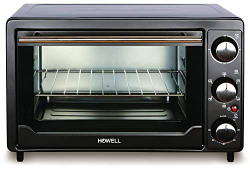 BMS Lifestyle (Howell) 24 Litre BMS FE2416V Multi Function Stainless Steel with Timer Toast, Bake, Broil Settings, Natural Convection 1380 Watts of Power, Includes Baking Pan Black(OTG)