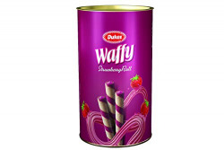 Dukes Waffy Rolls Tin- Strawberry, 300 g