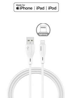 JOYROOM 2.4A Fast Charging/Data Sync Cable for iPhone, iPad, iPod (White)