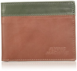 Flying Machine Tan Green Men's Wallet (FMAW0236)