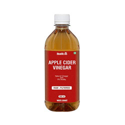 Healthvit Natural Apple Cider Vinegar with Mother Vinegar Raw, Filtered and Undiluted - 500 ml