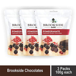 Brookside Flavored Center Chocolate - Pomegranate Pouch, 3 X 100 g