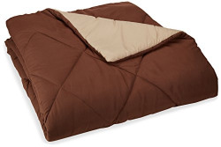 AmazonBasics Reversible Microfiber Comforter - King (102 x90 ) - Chocolate