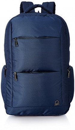 United Colors of Benetton 24 Ltrs Navy Blue Laptop Backpack (0IP6BKPD0001I-203)