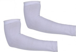 H-Store Cotton Arm Sleeve For Men & Women(Free, White)