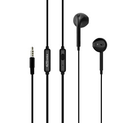 Portronics Conch Beta in-Ear Wired Earphone, 1.2m Tangle Free Cable, in-Line Mic, Noise Isolation 3.5mm Aux Port and High Bass, for All Android & iOS Devices(Black)