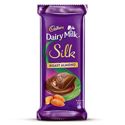 Cadbury Dairy Milk Silk Roasted Almonds Chocolate Bar, 143g (Pack of 3)