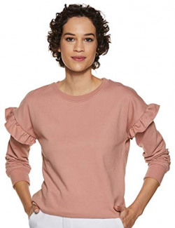 Amazon Brand - Symbol Women's Sweatshirt (AW18WNSSW24A_Dusky Pink_Small)