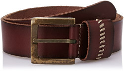WAC Men's Leather Belt (8903779831436_W1749299045A_X-Large_Dark Brown)