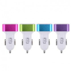 SDO Smart 3.1A Turbo Charging Dual Port + 1 Port USB Car Charger for All Smart Mobile Devices and Tablets (White) with Assorted Colour