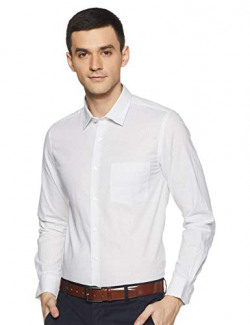 Diverse Men's Printed Slim Fit Formal Shirt (DCMFF01SC09L03-726_White_42)