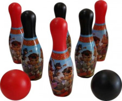 Chhota Bheem Kung Fu Bheem 6 Pins/2 Balls Bowling Set For Kids Bowling