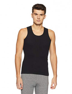 Euro Men's Cotton Vest (8903978401393_Classic Vest (B) RN Black 80)